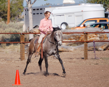 Ginger Gaffney, horse trainer at Clinic